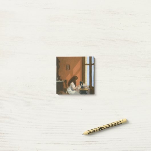 Meisje bij een naaimachine (Edward Hopper) Post-it® Notes (Op bureau)