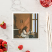 Meisje bij een naaimachine (Edward Hopper) Servet (Insitu)