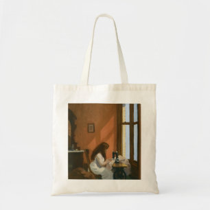 Meisje bij een naaimachine (Edward Hopper) Tote Bag