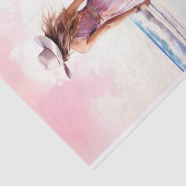 Meisje bij het strand 2 Decoupage Paper Tissuepapier (Detail)