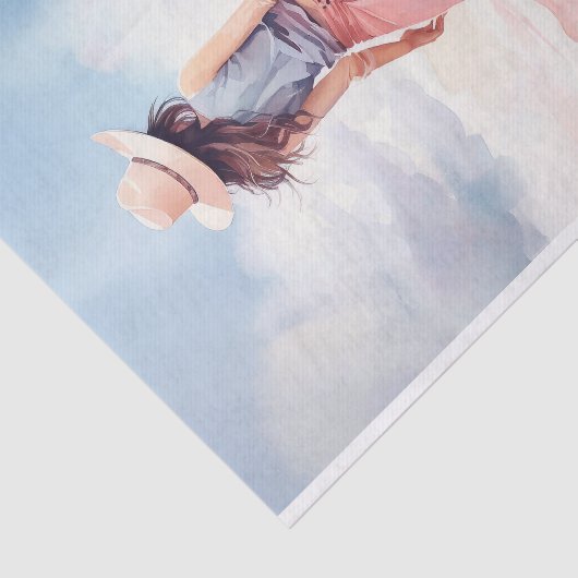 Meisje bij het strand 3 Decoupage papier (Detail)