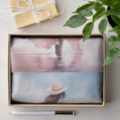 Meisje bij het strand 3 Decoupage papier (Geschenk)