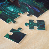 Meisje bij rivier stilte tijd legpuzzel (Zijkant)