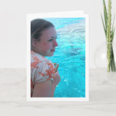 Meisje bij Rode Zee Portret Kaart (Voorkant)