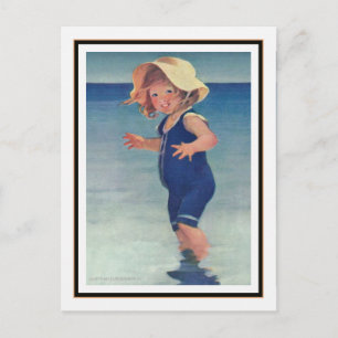  meisje bij Seaside van Jessie Willcox Smith Briefkaart