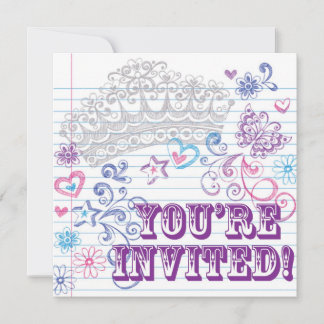 Meisje Birthday / Sweet 16 Invite Kaart