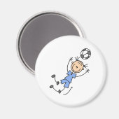 Meisje Blauw Voetbal Uniform Magneet (Voorkant / Achterkant)