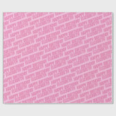 Meisje Bleek Roze Gepersonaliseerd naam Happy Birt Cadeaupapier (Vlak)