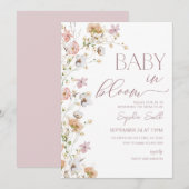 Meisje Bloem in Bloei Wilde Bloem Baby Shower  Kaart (Voorkant / Achterkant)