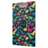 Meisje Bloemen Dinosaurus Silhouet Meisjes Klembord (Links)