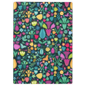 Meisje Bloemen Dinosaurus Silhouet Meisjes Klembord (Achterkant)