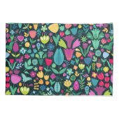 Meisje Bloemen Dinosaurus Silhouet Meisjes Kussensloop (Achterkant)