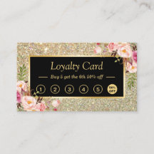 Meisje Bloemen Gouden Glitter Sparkling Loyalty Ka