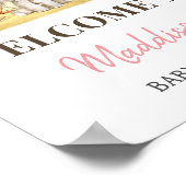 Meisje Bloemen Oerwoud Safari Dieren Welkomstbord Poster (Hoek)