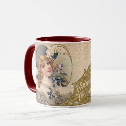 MEISJE, BLOEMEN, VALENTIJNSDAG, RODE WASSEAL MOK (Voorkant links)