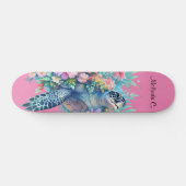  Meisje Bloemen Zee Schildpad Deck Persoonlijk Skateboard (Horizontaal)