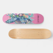  Meisje Bloemen Zee Schildpad Deck Persoonlijk Skateboard (Horizontaal)