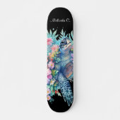  Meisje Bloemen Zee Schildpad Deck Persoonlijk Skateboard (Voorkant)