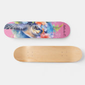  Meisje Bloemen Zee Schildpad Deck Persoonlijk Skateboard (Horizontaal)