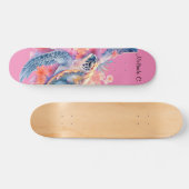  Meisje Bloemen Zee Schildpad Deck Persoonlijk Skateboard (Horizontaal)