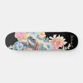 Meisje Bloemen Zee Schildpad Deck Persoonlijk Skateboard (Horizontaal)