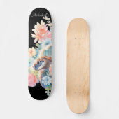 Meisje Bloemen Zee Schildpad Deck Persoonlijk Skateboard (Voorkant)