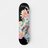 Meisje Bloemen Zee Schildpad Deck Persoonlijk Skateboard (Voorkant)