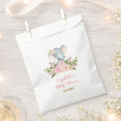 Meisje Bloemenolifant / roze gouden bloemfeest Bedankzakje (Geknipt)