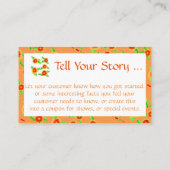 Meisje Bloemig Modern Kortingskaartje (Achterkant)