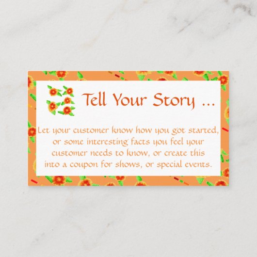 Meisje Bloemig Modern Kortingskaartje (Achterkant)