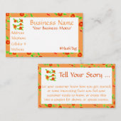 Meisje Bloemig Modern Kortingskaartje (Voorkant / Achterkant)