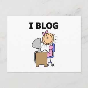 Meisje Blogger Briefkaart