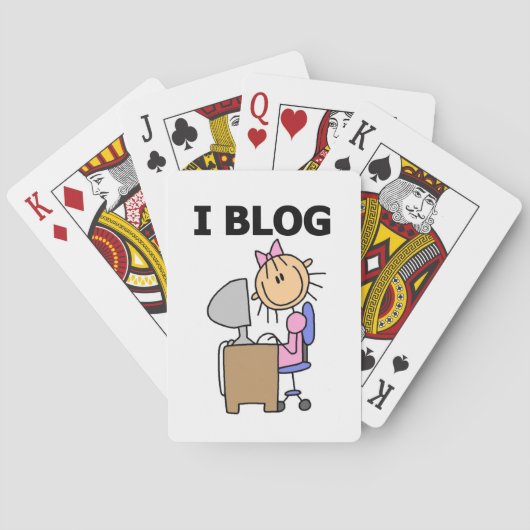 Meisje Blogger Speelkaarten (Achterkant)