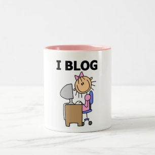 Meisje Blogger T-shirts en cadeaus Tweekleurige Koffiemok