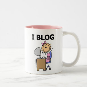 Meisje Blogger Tweekleurige Koffiemok