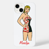  meisje, Blonde Bombshell Lingerie Case-Mate iPhone Case (Achterkant)