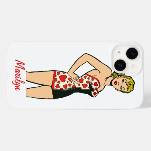  meisje, Blonde Bombshell Lingerie Case-Mate iPhone Case (Achterkant (horizontaal))