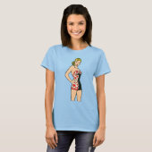  meisje, Blonde Bombshell Lingerie T-shirt (Voorkant volledig)