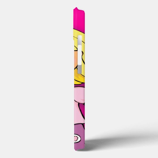 Meisje blonde witte vleermuizen roze Case-Mate iPhone case (Achterkant / Links)