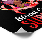 Meisje Blood Cancer Awareness t-shirt gezegend om  Poster (Hoek)