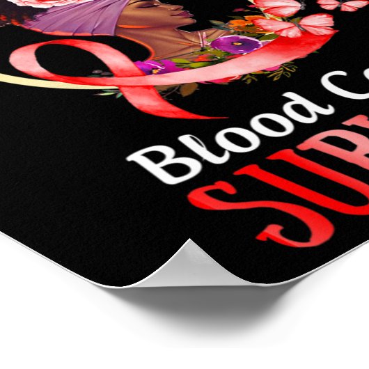 Meisje Blood Cancer Awareness t-shirt gezegend om  Poster (Hoek)