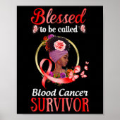 Meisje Blood Cancer Awareness t-shirt gezegend om  Poster (Voorkant)