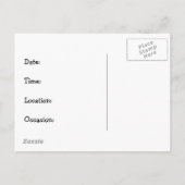 Meisje Blowing Bubbles: Uitnodiging voor verjaarda (Achterkant)