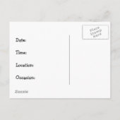 Meisje Blowing Bubbles: Uitnodiging voor verjaarda Briefkaart (Achterkant)