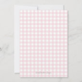 Meisje Boerderij Baby shower Gingham Pink Kaart (Achterkant)