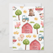 Meisje Boerderij Baby shower Kaart (Achterkant)