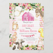 Meisje Boerderij Baby shower Uitnodiging (Voorkant / Achterkant)
