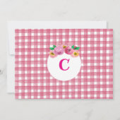 Meisje Boerderij Roze Barnyard Verjaardag Bash Koe Kaart (Achterkant)