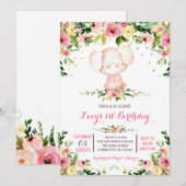 Meisje boerderij Varken verjaardagsuitnodiging Kaart (Voorkant / Achterkant)