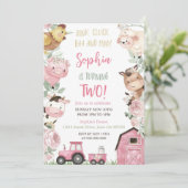 Meisje Boerderij Verjaardag Bloemenboerderij Diere Kaart (Staand voorkant)